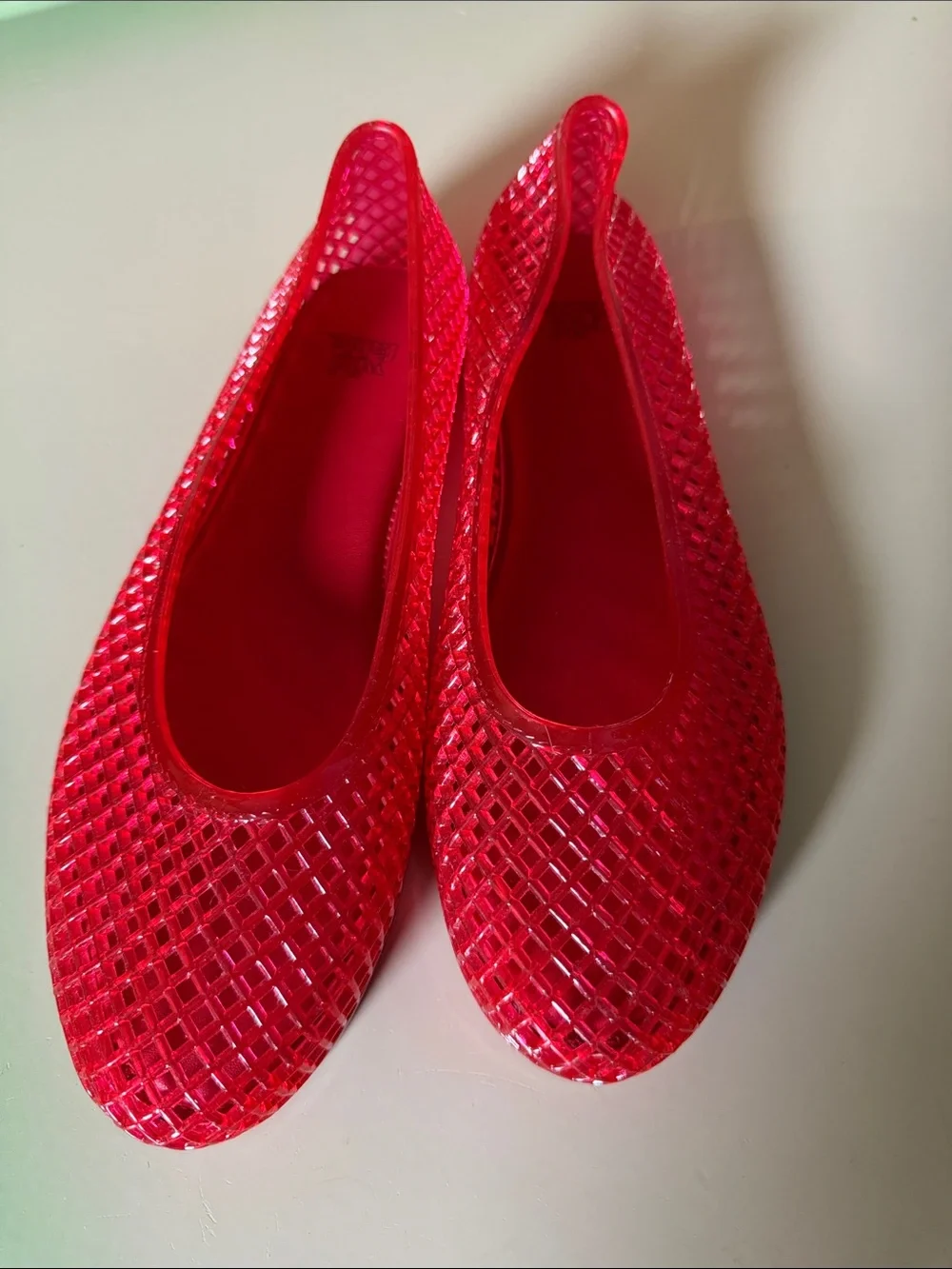 wild fable Red Jelly Woven Ballet Flats - Picture 1 of 2